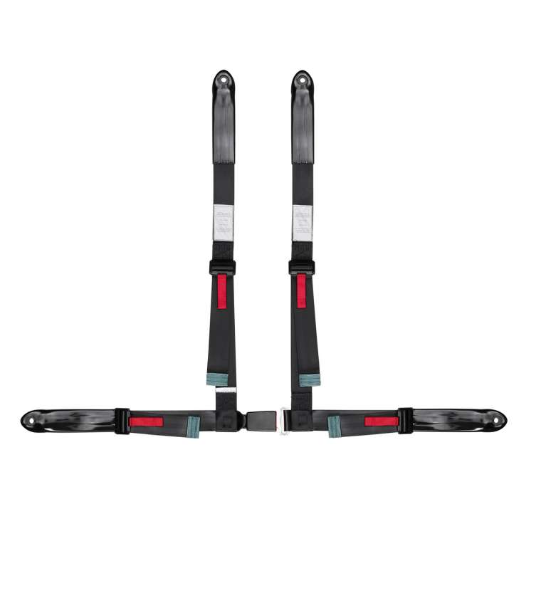 4pt static harness with automotive push button buckle